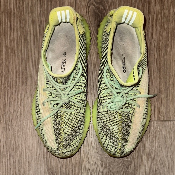 Adidas Yeezy Boost 350 V2 zebra green lime sneakers size men’s 10 - Picture 1 of 6